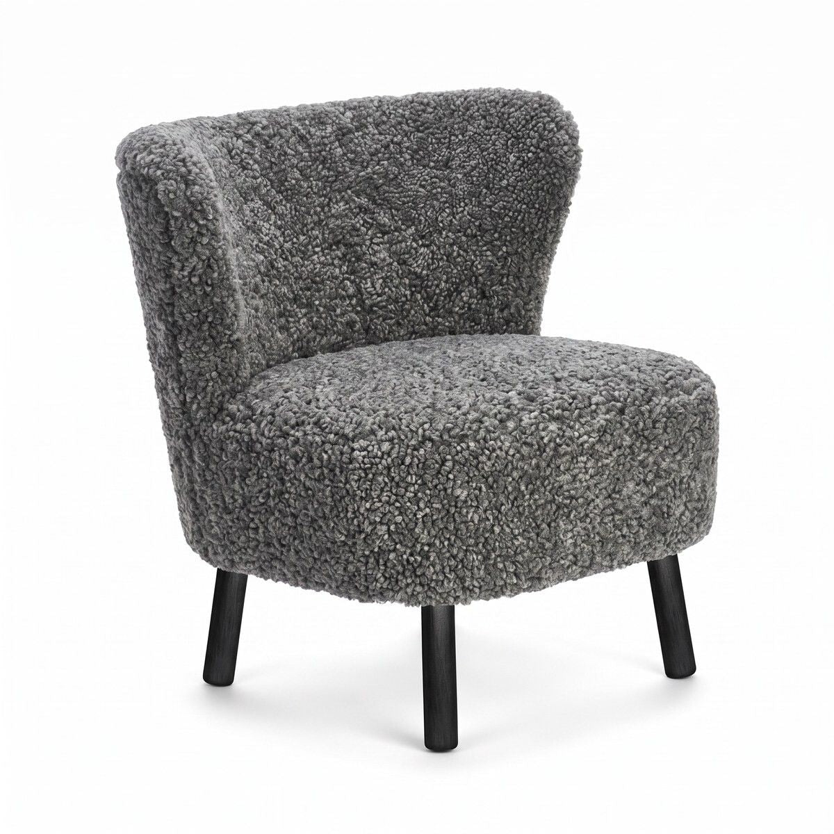 Emil Loungesessel | Premium Lammfell | Kurzhaar Grafit