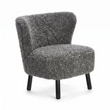 Emil Loungesessel | Premium Lammfell | Kurzhaar Grafit