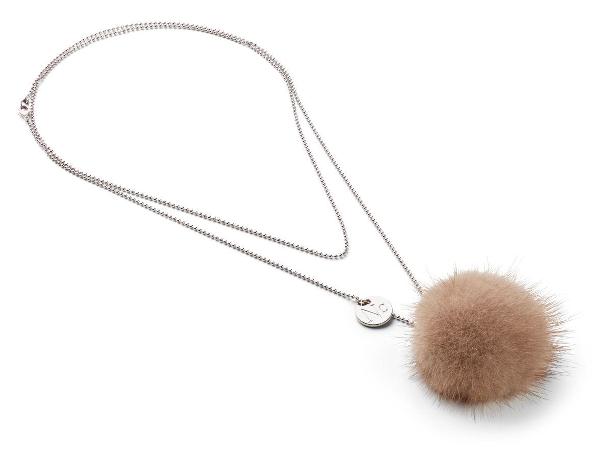 Halskette m. Pompon | Nerz Modeaccessoire | Sheepskinhouse.ch