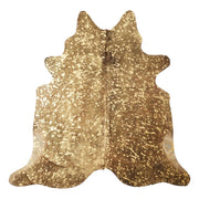 Kuhfell Teppich Unikat | Gold | 3,4 m² | Nr. 2552