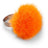Ring m. Pompon | Nerz Orangerot