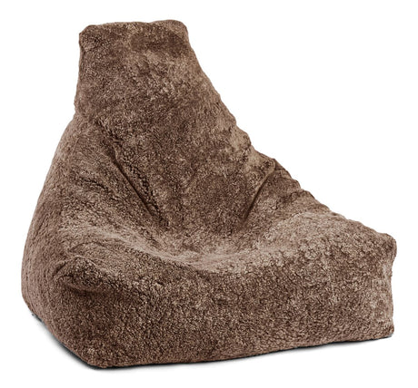 Lammfell Sitzsack Premium | Kurzhaar | Neuseeland | 100x100x80 cm Taupe