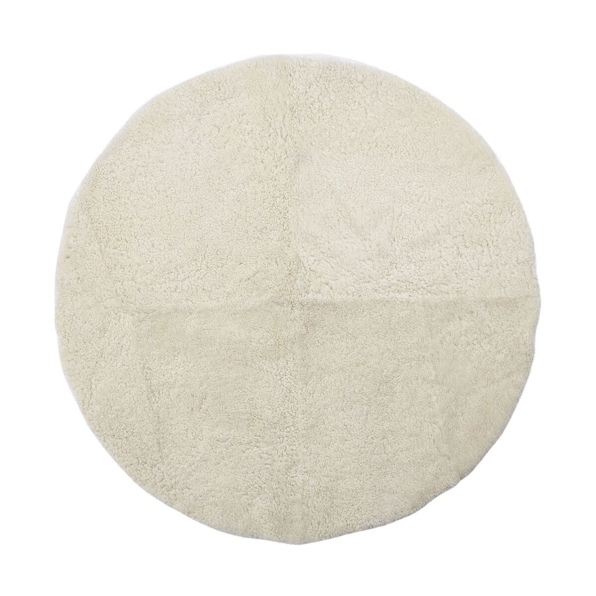 Lammfell Designerteppich | Kurzhaar | Neuseeland | D140 cm Weiß
