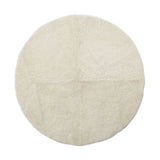 Lammfell Designerteppich | Kurzhaar | Neuseeland | D140 cm Weiß