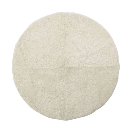 Lammfell Designerteppich | Kurzhaar | Neuseeland | D140 cm Weiß