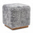 Lammfellhocker Benjamin | Kurzhaar | 46x46x47 cm Hellgrau