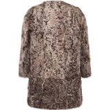 Brenda Jacke | Kalgan Lammfell Braune Schneespitze
