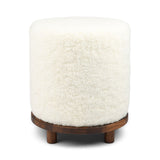 Simon Pouf | Kurzhaar | Neuseeland | D46x52 cm Weiß