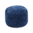 Lammfellpouf | Neuseeland | Mokassin | D55x46 cm Marineblau (Dunkel)