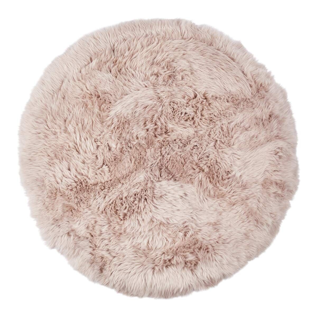Lammfell Designerteppich | Langhaar | Neuseeland | D140 cm Teppiche | Sheepskinhouse.ch