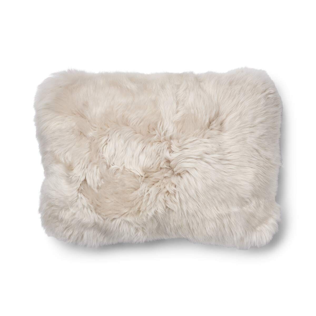 Lammfellkissen | Langhaar | Neuseeland | 100% Wolle | 52x52 cm | 34x52 cm Beige/Leinen