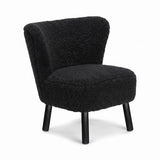 Emily Loungestuhl | Kurzhaar | Design Möbel Schwarz