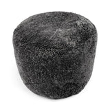 Lammfellpouf Premium | Kurzhaar | Neuseeland | D41x31 cm Anthrazit
