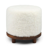 Simon Pouf | Kurzhaar | Neuseeland | D46x52 cm Poufs | Sheepskinhouse.ch