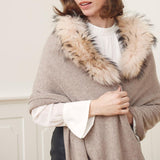 Silvia Schal | Wolle, Waschbär Schwarz/Schwarz