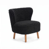 Emil Loungesessel | Premium Lammfell | Kurzhaar Schwarz