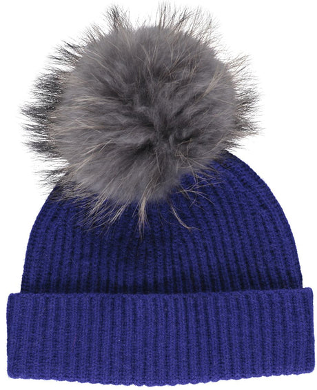 Mathilde Beanie | Wolle, Waschbär Blau/Blaugrau