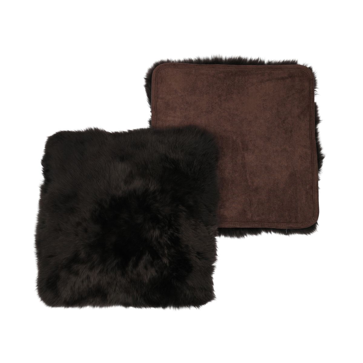Sitzkissen | Langhaar | Neuseeland | Stoffrückseite | 40x40 cm Schokolade