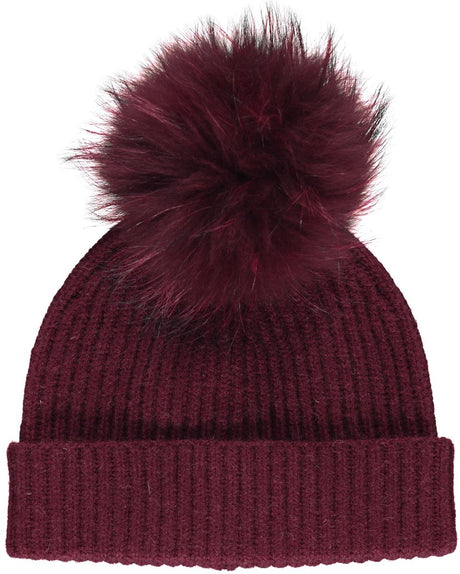 Mathilde Beanie | Wolle, Waschbär Bordeauxrot/Bordeauxrot