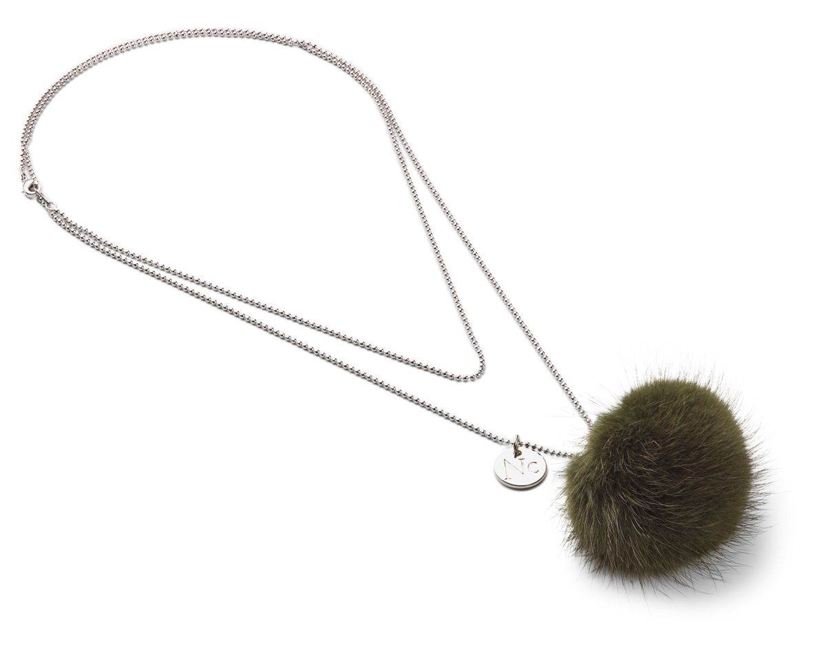 Halskette m. Pompon | Nerz Modeaccessoire | Sheepskinhouse.ch