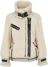 Nicki Jacke | Lammfell, Leder