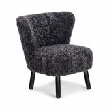 Emily Loungestuhl | Kurzhaar | Design Möbel Anthrazit