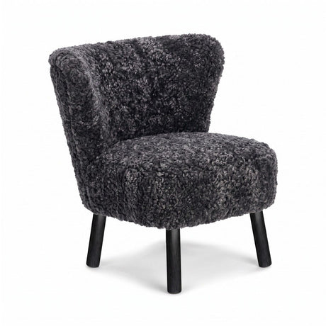 Emily Loungestuhl | Kurzhaar | Design Möbel Anthrazit