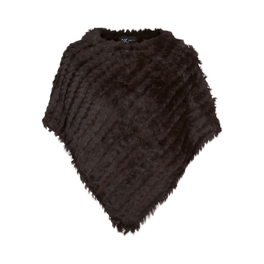 Molly Poncho | Kaninchen Dunkelbraun