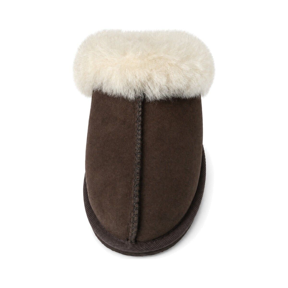 Nordic Curly Slippers | Lammfell Schokolade