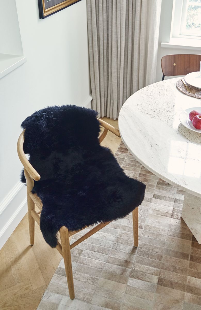 Merino Premium Lammfell | Langhaar | Neuseeland | 90x60 cm Aubergine