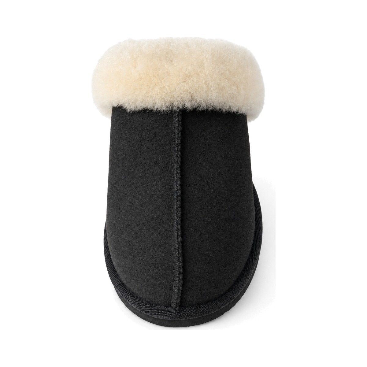 Nordic Curly Slippers | Lammfell Schwarz