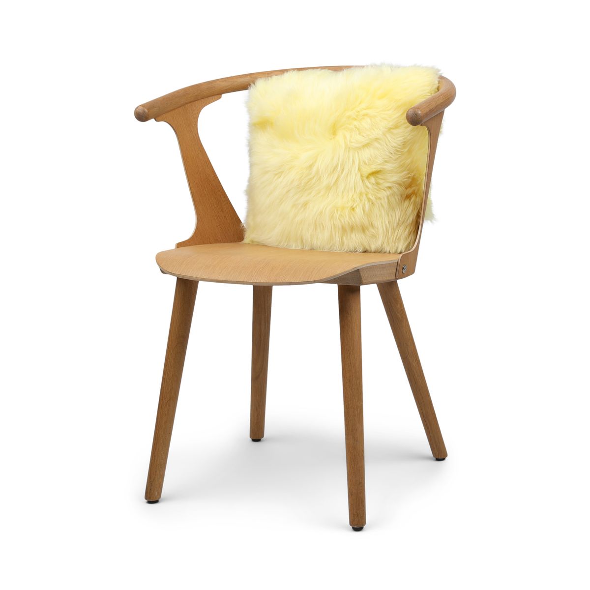 Lammfellkissen Premium | Langhaar | Neuseeland | 35x35 cm Zitrone