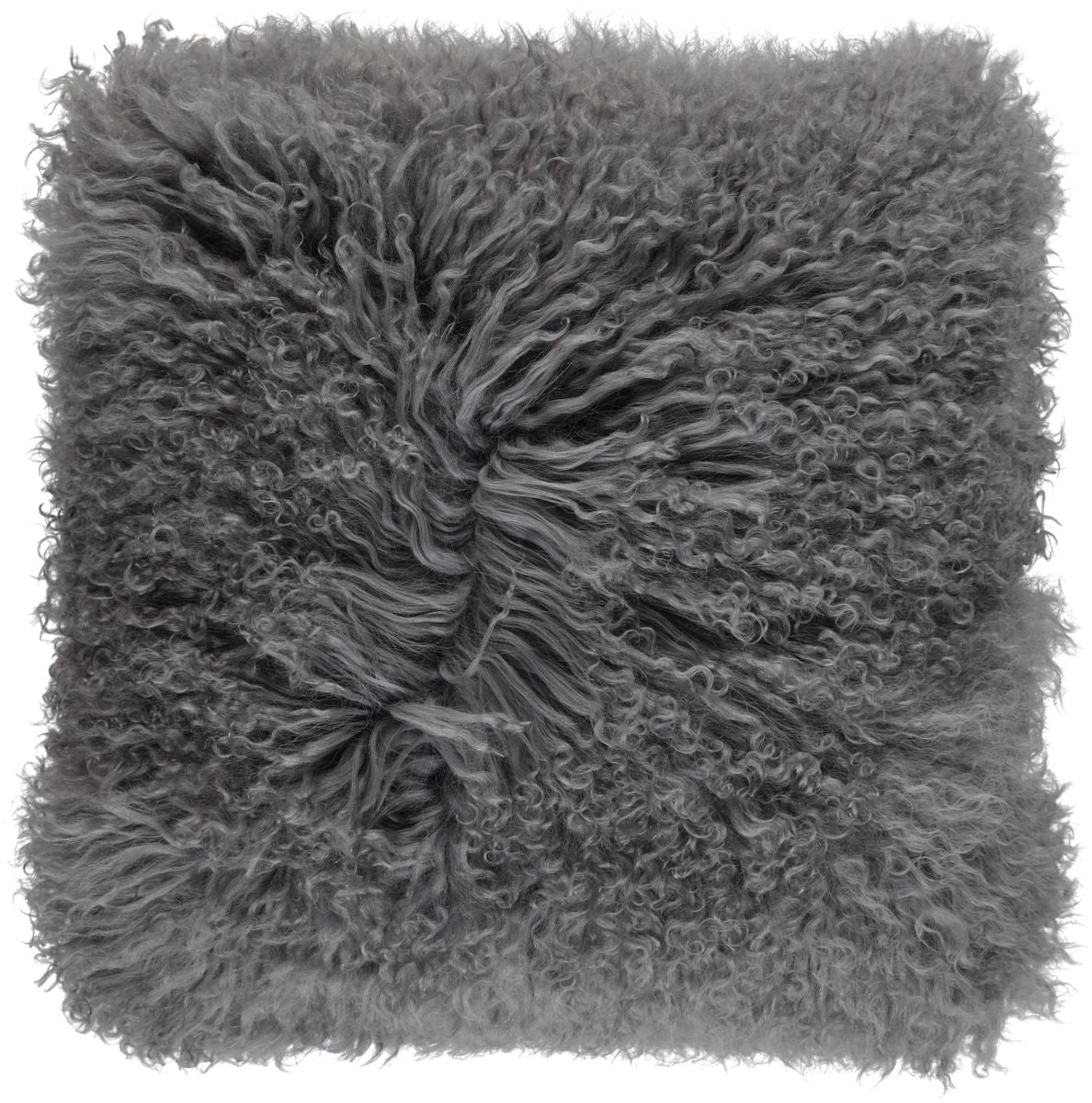 Lammfellkissen Premium | Tibet | Doppelseitig | 40x40 cm 56x56 cm Stahl