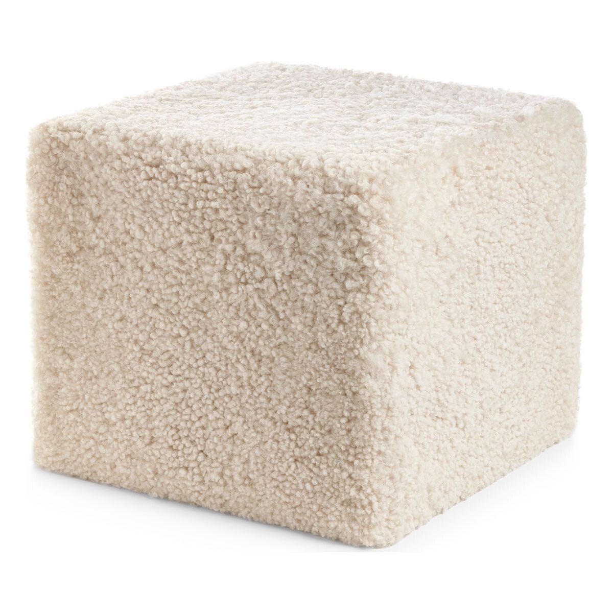 Lammfellpouf Premium | Kurzhaar | Neuseeland | 40x40x35 cm Poufs | Sheepskinhouse.ch