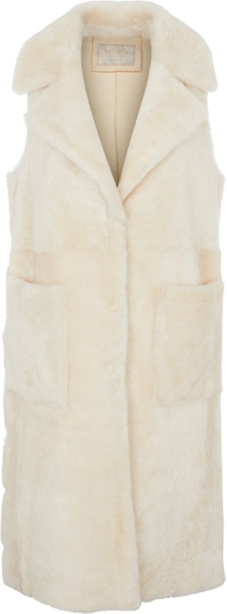 Raelynn Weste | Shearling Lammfell Beige