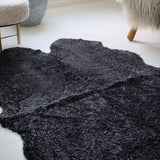 Lammfell Teppich Premium | Kurzhaar | Neuseeland | 180x120 cm Anthrazit