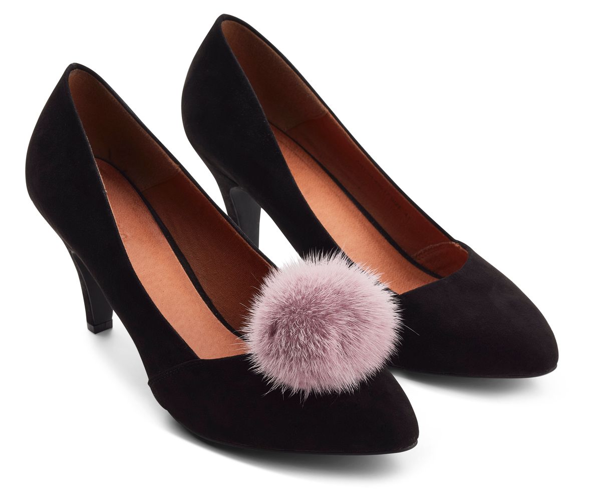 Pompon Schuhclip | Nerz Fellschuhe | Sheepskinhouse.ch
