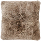 Lammfell Sitzsack | Langhaar | Neuseeland | Einseitig | 90x90 cm Taupe