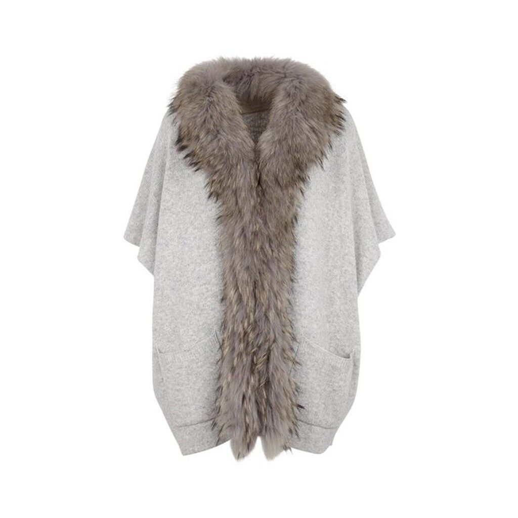 Nina Poncho | Wolle, Waschbär Ponchos | Sheepskinhouse.ch