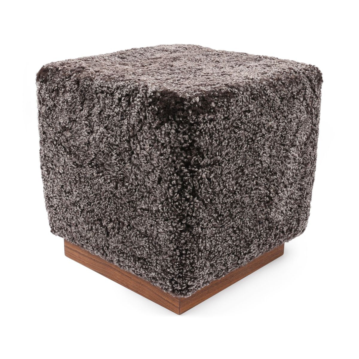 Lammfellhocker Benjamin | Kurzhaar | 46x46x47 cm Cappuccino