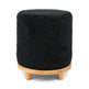 Simon Pouf | Kurzhaar | Neuseeland | D46x52 cm Schwarz