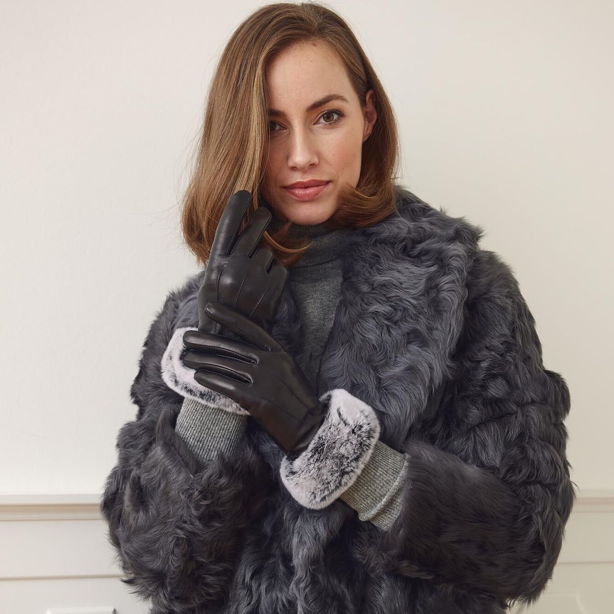 Kathy | Lederhandschuhe | Fuchspelz | Damenhandschuhe Modeaccessoire | Sheepskinhouse.ch