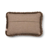 Wollkissen | 100% Wolle | Fellborte | 52x52 cm | 34x52 cm Beige/Taupe