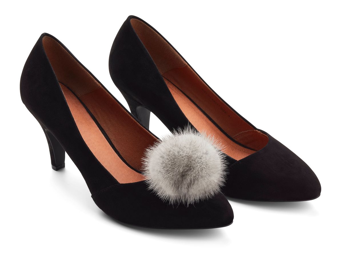 Pompon Schuhclip | Nerz Fellschuhe | Sheepskinhouse.ch