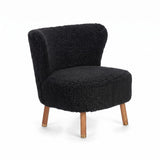 Emil Loungesessel | Premium Lammfell | Kurzhaar Schwarz