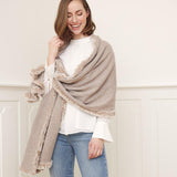 Scarlet Schal | Wolle, Kaninchen Schwarz/Schwarz