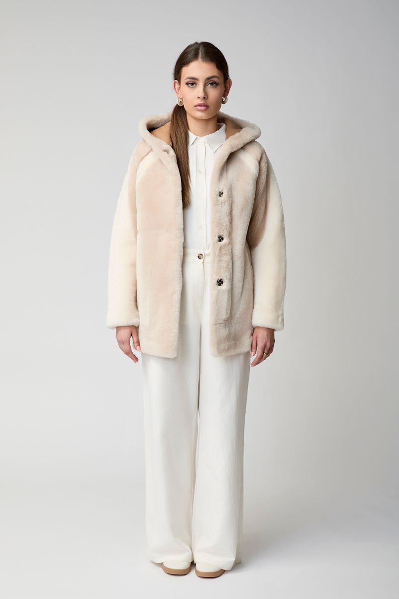 Leah Jacke | Doubleface Beige/Brun