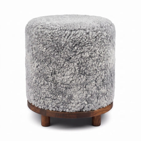 Simon Pouf | Kurzhaar | Neuseeland | D46x52 cm Hellgrau