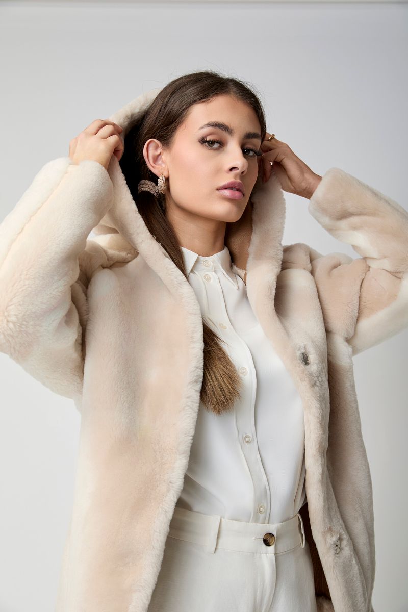 Leah Jacke | Doubleface Beige/Brun