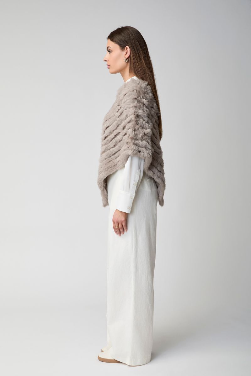 Molly Poncho | Kaninchen Schwarz